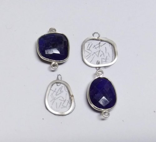 Judy Larson's Diamonds, Emeralds, and Sapphires, Oh My.  - , Contemporary Wire Jewelry, Butane Torch, Soldering, Solder, sapphire earrings